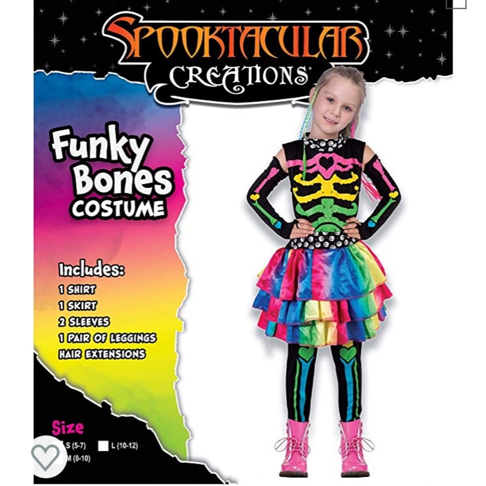 FUNKY BONES GIRLS HALLOWEEN COSTUME